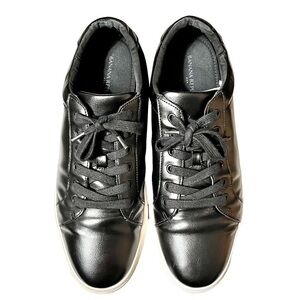 Banana Republic Men’s Faux Leather Sneakers Size 10 Black
